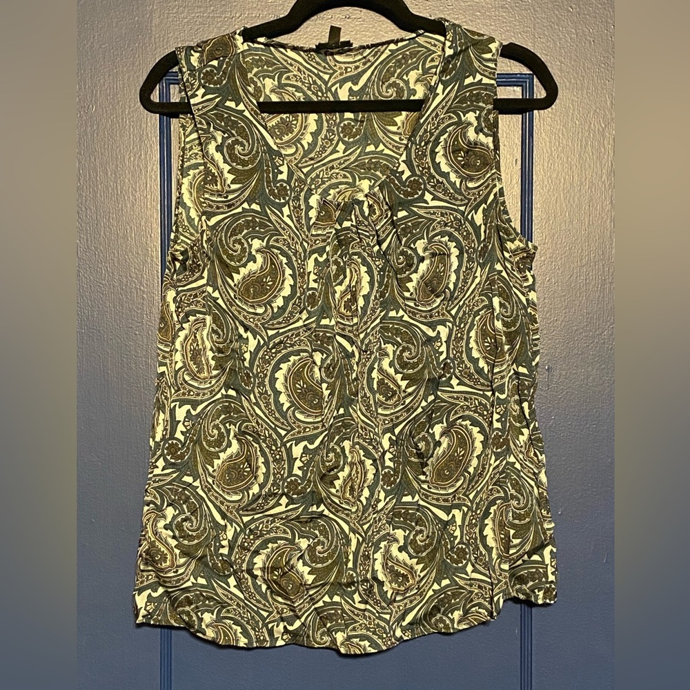 Talbots Tank Top with Paisley Pattern